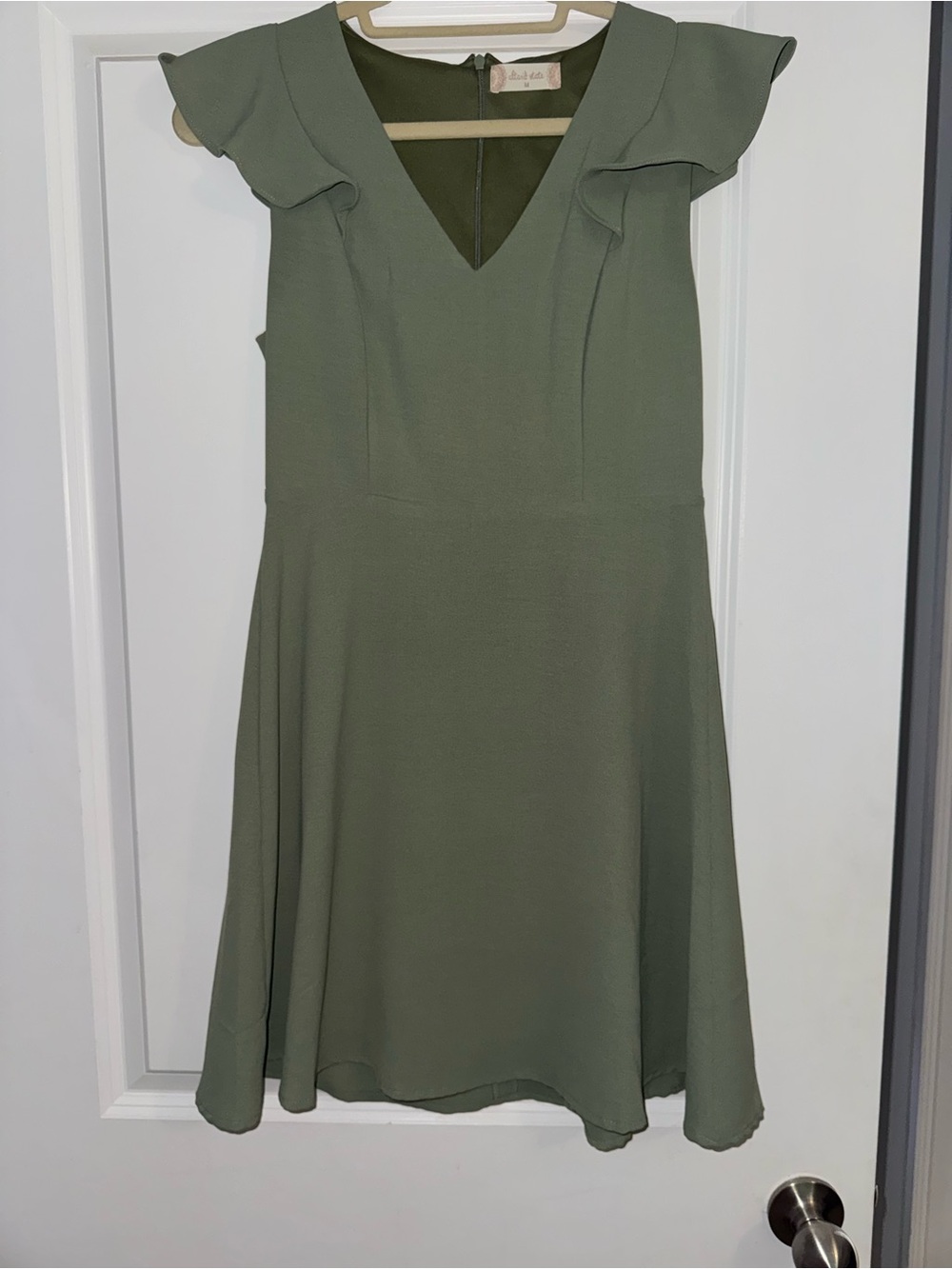 Green V-Neck Dress
